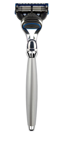 Edwin Jagger – Bulbous Satin Chrome Fusion Razor Edwin Jagger – Bulbous Satin Chrome Fusion Razor