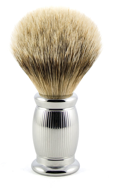 Edwin Jagger – Bulbous Lined Silver Tip Shaving Brush Edwin Jagger – Bulbous Lined Silver Tip Shaving Brush