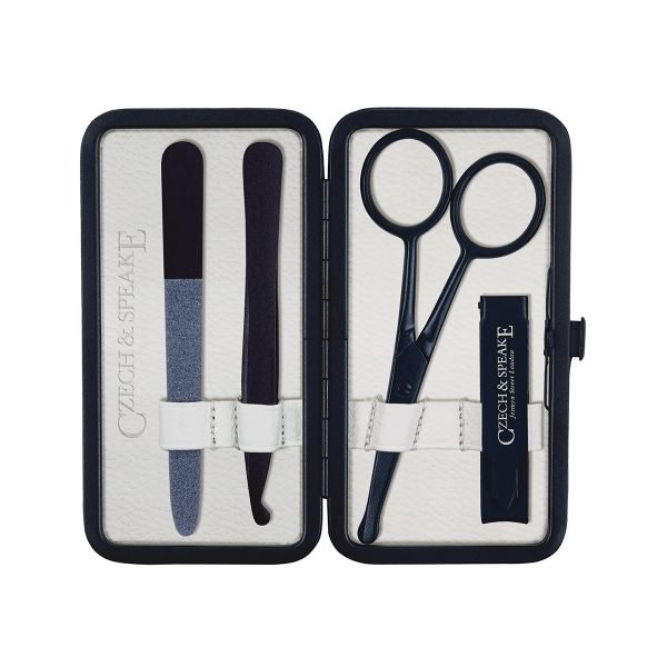 Czech & Speake – Air-Safe Manicure Set - Blue & White Czech & Speake – Air-Safe Manicure Set - Blue & White