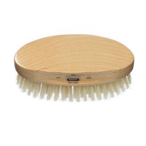 Kent – Handmade Ebony Wood White Bristle Brush OHE1