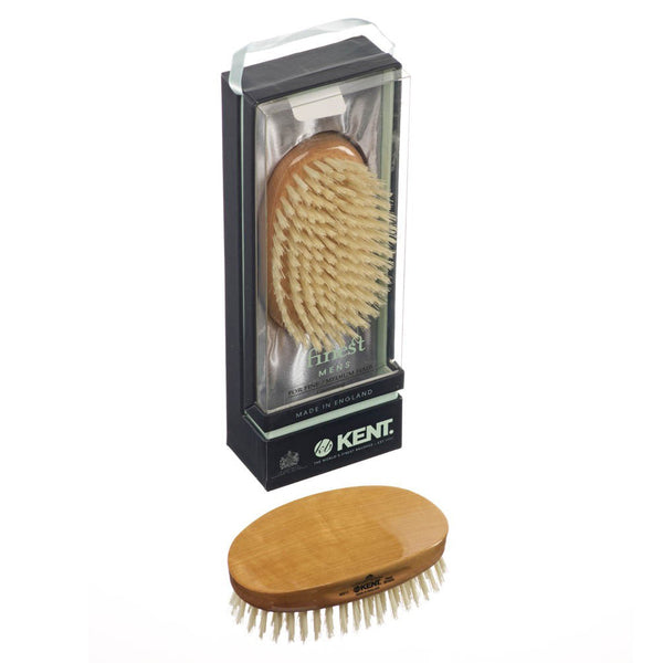 Kent – Dual Timber Military White Bristle Brush MS11
