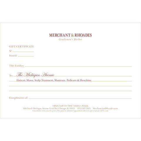 Merchant & Rhoades Gift Certificate (IN-STORE ONLY) - "The Gold Coast" Package