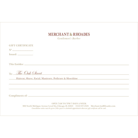 Merchant & Rhoades Gift Certificate (IN-STORE ONLY) -