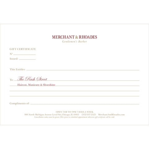 Merchant & Rhoades Gift Certificate (IN-STORE ONLY) -