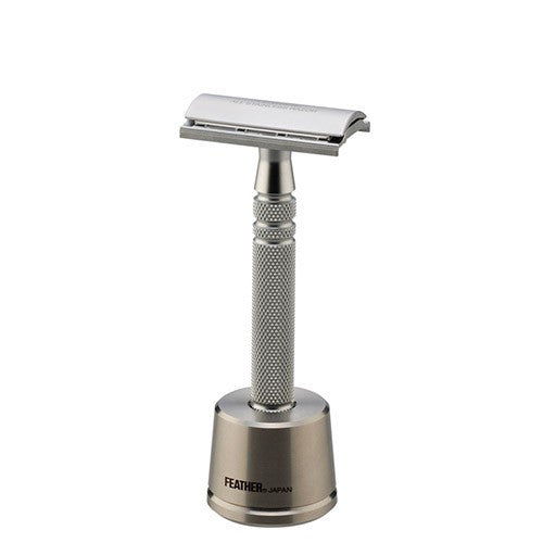 Feather – Stainless Steel Double Edge Razor and Stand Feather – Stainless Steel Double Edge Razor and Stand
