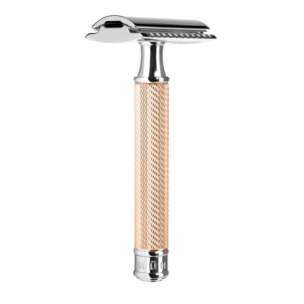 Mühle – Traditional Rose Gold Silvertip & Safety Closed Comb Shaving Set