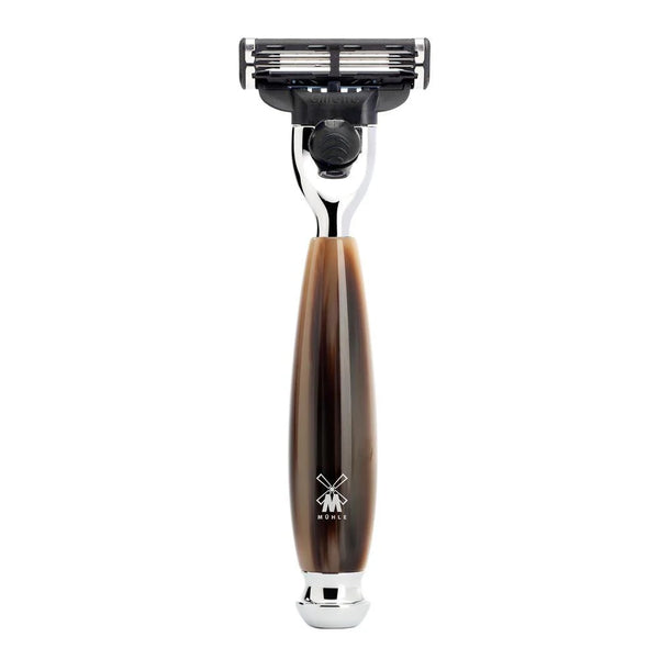 Mühle – Vivo Brown Horn Pure Badger & Mach3 Shaving Set with Bowl