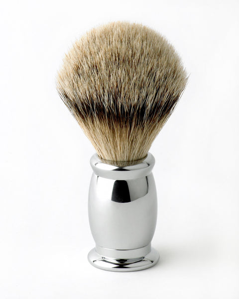 Edwin Jagger – Bulbous Chrome Silver Tip Shaving Brush