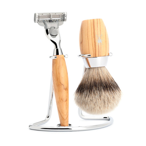 Mühle – Kosmo Olive Wood Fine Badger & Fusion Shaving Set