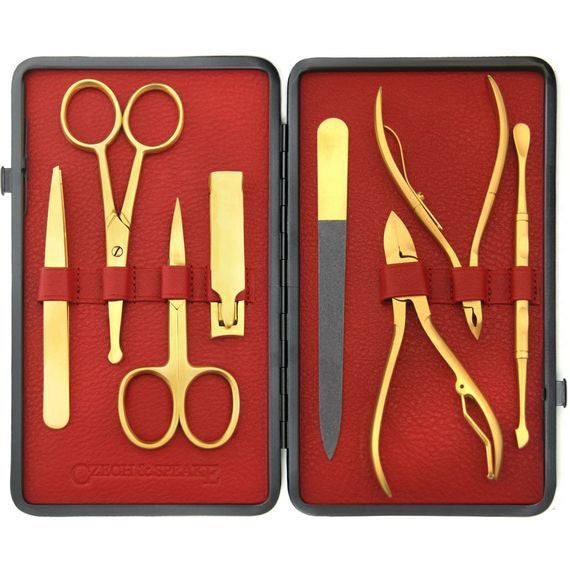 Czech & Speake – Gold Manicure Set - Red & Black
