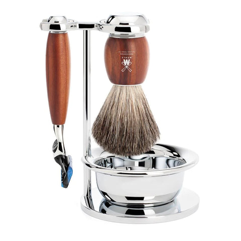 Mühle – Vivo Plumwood Pure Badger & Fusion Shaving Set with Bowl