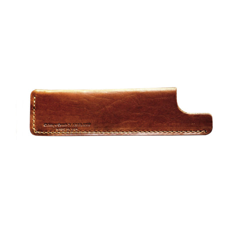 Chicago Comb – English Tan Horween Leather Sheath