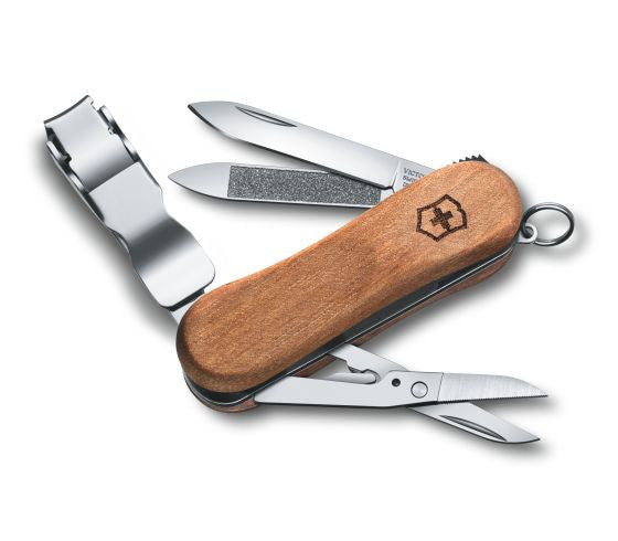 Swiss Army – Small Pocket Knife with Nail Clipper in Walnut