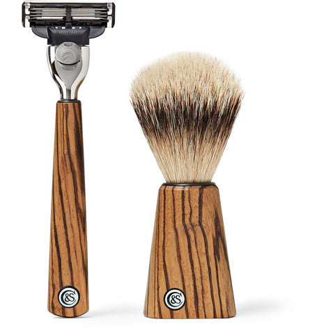 Czech & Speake – Zebrano Wood Shave Set